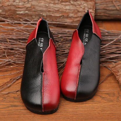 Heritage Loafer – Mocassins em couro genuíno de estilo vintage para mulher