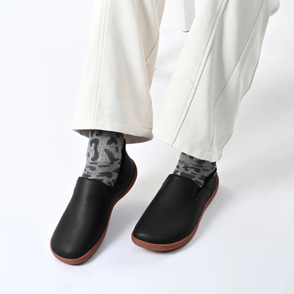 OfficeFlex Leather – Sapatos Minimalistas Com Biqueira Larga Em Pele Para Homem