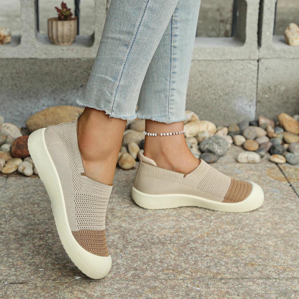Luna Barefoot Knit – Slip-On Anatómico Feminino