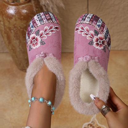 Amelisse - Sapatos Femininos de Inverno Bordados e Forrados