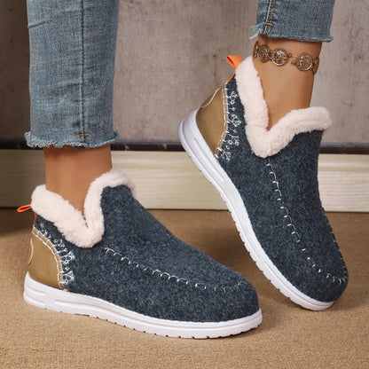 Alverine - Botins Femininos de Inverno em Feltro