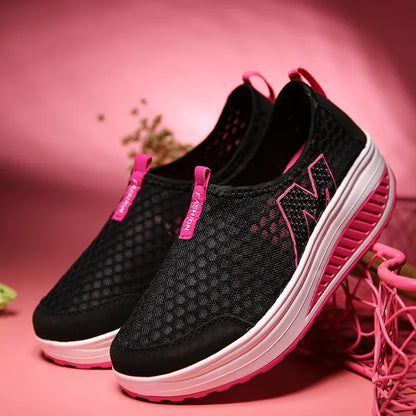CloudEase Slip – Sapatos respiráveis slip-on para mulher